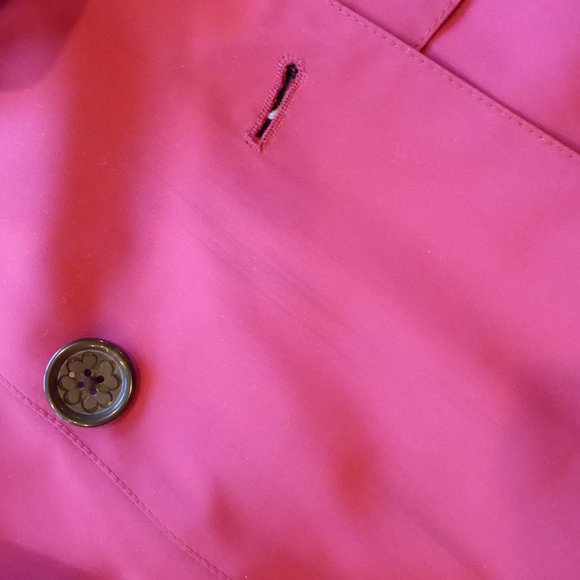 LK Bennett Light Weight Raspberry Pink Double Breasted Trench Coat USA Size 4 - Picture 4 of 15